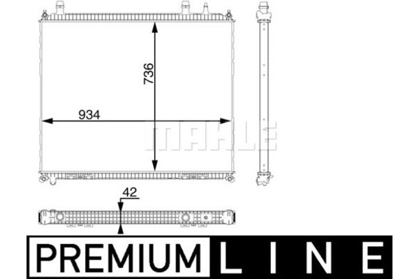 Mahle Ψυγείο Χαμηλής θερμοκρασίας, Ψυγείο Αέρα Υπερπλήρωσης - Cr 104 000P