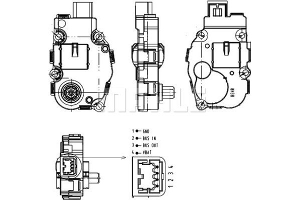 Mahle Ρυθμιστικό στοιχείο, Κλαπέτο Μείξης - Aa 18 000P