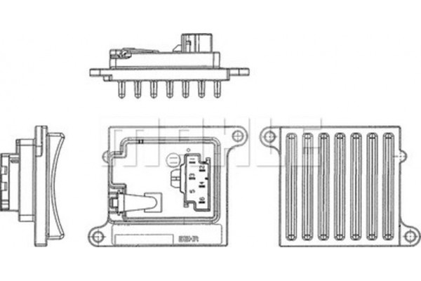 Mahle Ρυθμιστής, Βεντιλατέρ Εσωτερικού Χώρου - Abr 36 000P