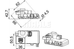Mahle Ρυθμιστής, Βεντιλατέρ Εσωτερικού Χώρου - Abr 63 000P