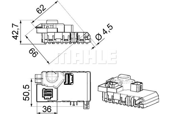 Mahle Ρυθμιστής, Βεντιλατέρ Εσωτερικού Χώρου - Abr 63 000P