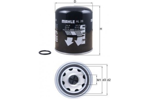 Mahle Στοιχείο αφυγρ., σύστ. πεπ. Αέρα - Al 26