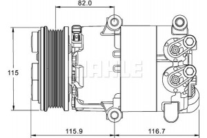 Mahle Συμπιεστής, συστ. Κλιματισμού - Acp 1332 000P