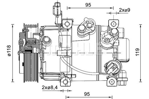 Mahle Συμπιεστής, συστ. Κλιματισμού - Acp 1463 000P