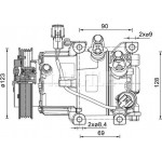 Mahle Συμπιεστής, συστ. Κλιματισμού - Acp 1465 000P