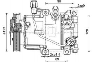 Mahle Συμπιεστής, συστ. Κλιματισμού - Acp 1465 000P