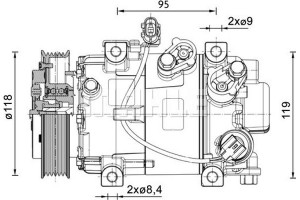 Mahle Συμπιεστής, συστ. Κλιματισμού - Acp 1466 000P