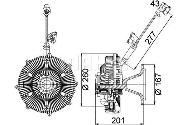 Mahle Συμπλέκτης, Βεντιλατέρ Ψυγείου - Cfc 115 000P