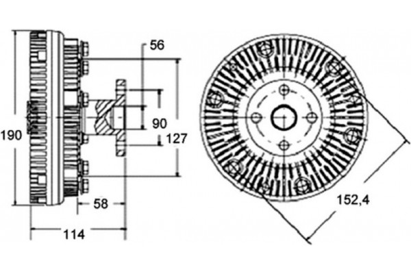 Mahle Συμπλέκτης, Βεντιλατέρ Ψυγείου - Cfc 140 000P