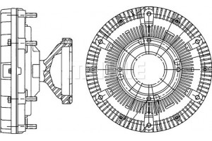 Mahle Συμπλέκτης, Βεντιλατέρ Ψυγείου - Cfc 210 000P