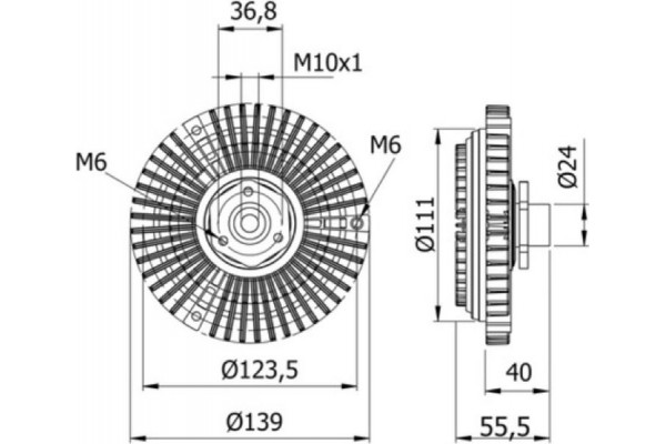 Mahle Συμπλέκτης, Βεντιλατέρ Ψυγείου - Cfc 46 000S
