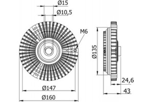 Mahle Συμπλέκτης, Βεντιλατέρ Ψυγείου - Cfc 52 000S