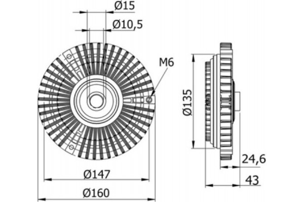Mahle Συμπλέκτης, Βεντιλατέρ Ψυγείου - Cfc 52 000S