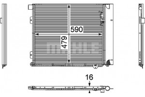 Mahle Συμπυκνωτής, σύστ. Κλιματισμού - Ac 126 000P