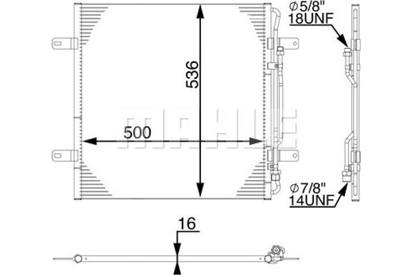 Mahle Συμπυκνωτής, σύστ. Κλιματισμού - Ac 284 000S