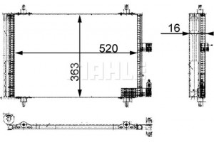 Mahle Συμπυκνωτής, σύστ. Κλιματισμού - Ac 350 000S