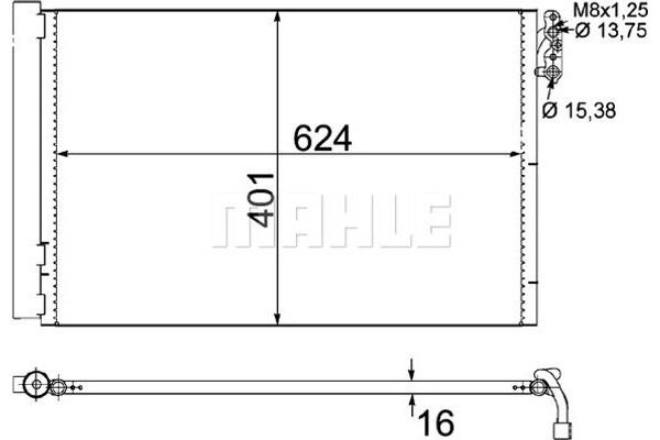 Mahle Συμπυκνωτής, σύστ. Κλιματισμού - Ac 413 000P