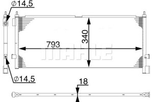 Mahle Συμπυκνωτής, σύστ. Κλιματισμού - Ac 532 000S