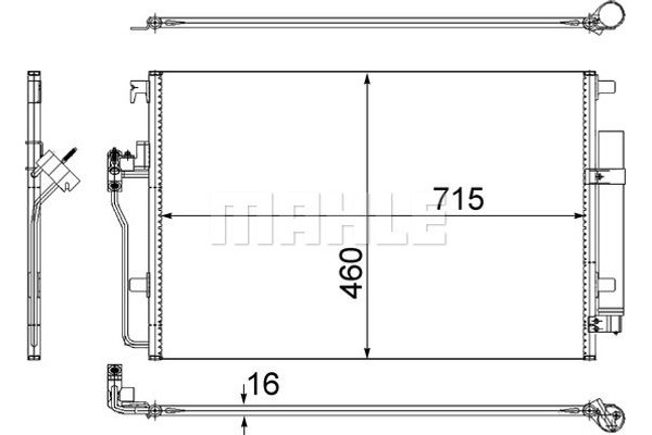 Mahle Συμπυκνωτής, σύστ. Κλιματισμού - Ac 553 001S