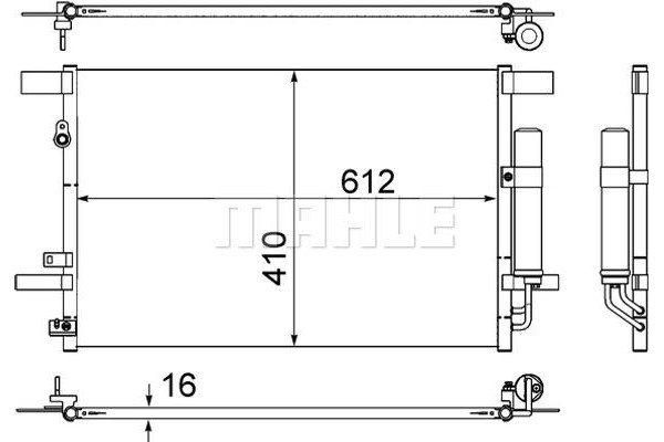 Mahle Συμπυκνωτής, σύστ. Κλιματισμού - Ac 557 000S