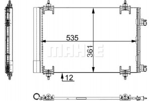 Mahle Συμπυκνωτής, σύστ. Κλιματισμού - Ac 668 000S
