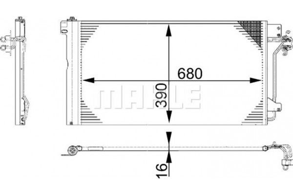 Mahle Συμπυκνωτής, σύστ. Κλιματισμού - Ac 672 000S