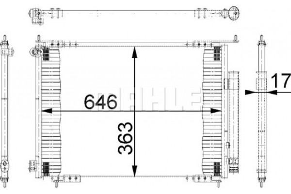 Mahle Συμπυκνωτής, σύστ. Κλιματισμού - Ac 678 000S