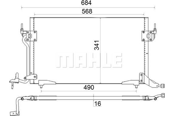 Mahle Συμπυκνωτής, σύστ. Κλιματισμού - Ac 182 001S