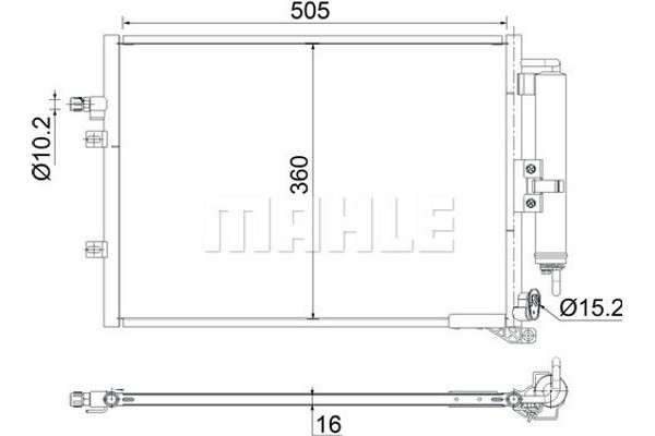 Mahle Συμπυκνωτής, σύστ. Κλιματισμού - Ac 721 000S