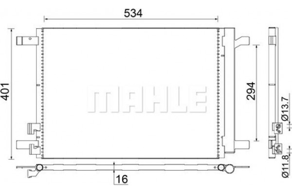 Mahle Συμπυκνωτής, σύστ. Κλιματισμού - Ac 772 000S