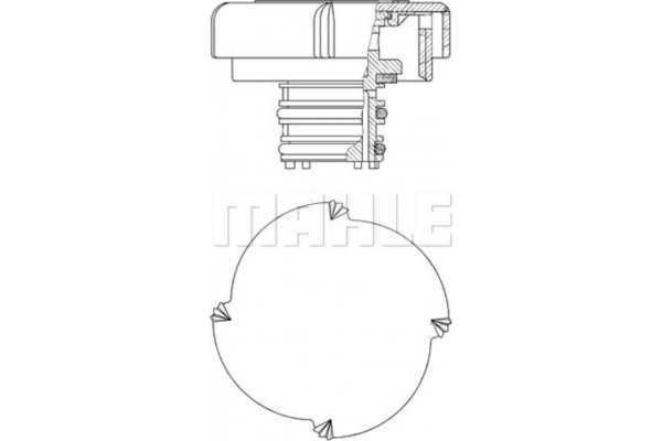 Mahle Τάπα κλεισίματος, Δοχείο Ψυκτικού Υγρού - Crb 21 000P