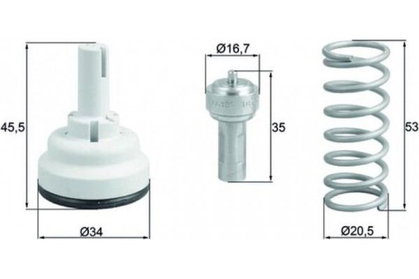 Mahle Θερμοστάτης, Ψυκτικό Υγρό - Tx 182 87D
