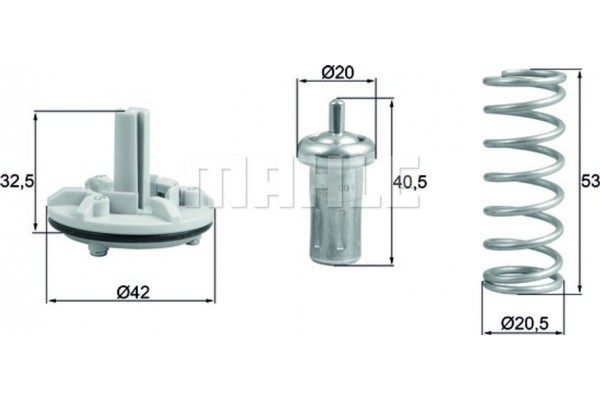 Mahle Θερμοστάτης, Ψυκτικό Υγρό - Tx 183 80D