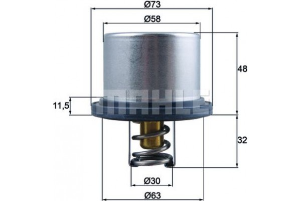 Mahle Θερμοστάτης, Ψυκτικό Υγρό - Thd 5 75