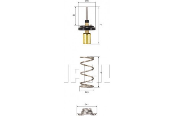 Mahle Θερμοστάτης, Ψυκτικό Υγρό - Tx 257 82D