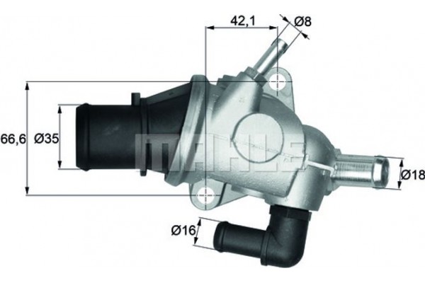 Mahle Θερμοστάτης, Ψυκτικό Υγρό - Ti 125 88