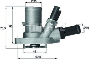 Mahle Θερμοστάτης, Ψυκτικό Υγρό - Ti 149 88