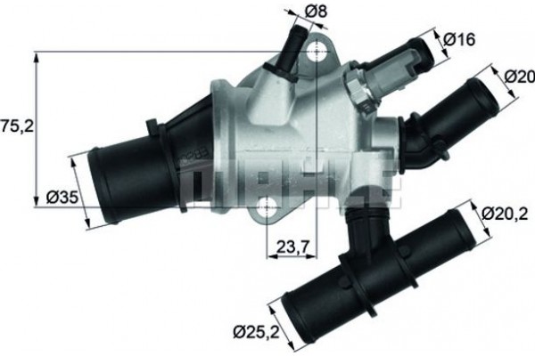 Mahle Θερμοστάτης, Ψυκτικό Υγρό - Ti 155 88