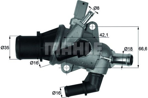 Mahle Θερμοστάτης, Ψυκτικό Υγρό - Ti 158 83