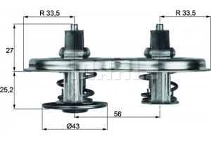 Mahle Θερμοστάτης, Ψυκτικό Υγρό - Tx 33 75D