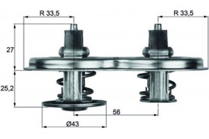 Mahle Θερμοστάτης, Ψυκτικό Υγρό - Tx 33 75D