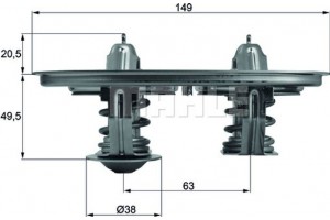 Mahle Θερμοστάτης, Ψυκτικό Υγρό - Tx 105
