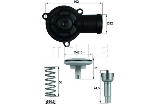 Mahle Θερμοστάτης, Ψυκτικό Υγρό - Ti 220 87D