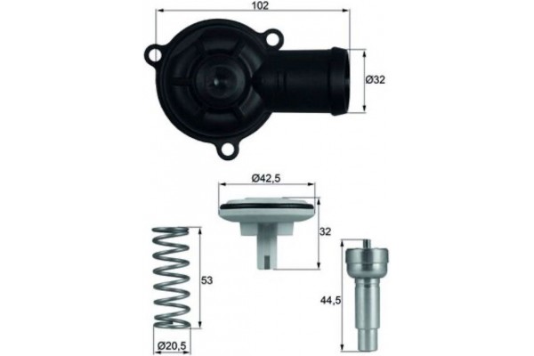 Mahle Θερμοστάτης, Ψυκτικό Υγρό - Ti 220 87D Mahle Θερμοστάτης, Ψυκτικό Υγρό - Ti 220 87D