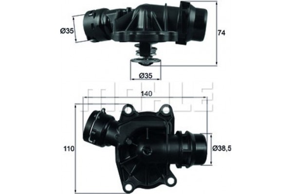 Mahle Θερμοστάτης, Ψυκτικό Υγρό - Ti 233 88