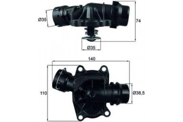 Mahle Θερμοστάτης, Ψυκτικό Υγρό - Ti 233 88