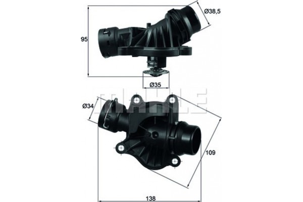 Mahle Θερμοστάτης, Ψυκτικό Υγρό - Ti 234 88