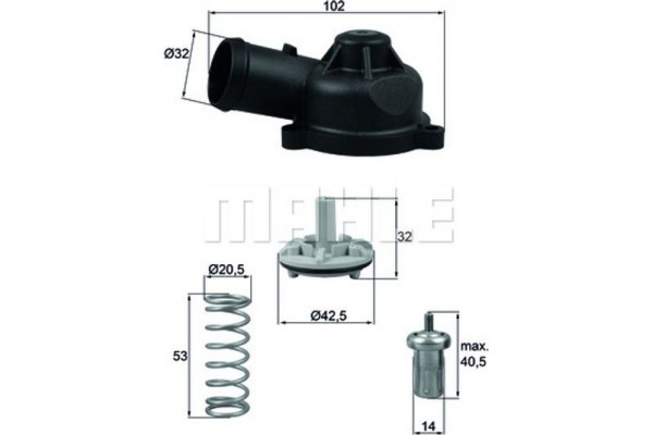 Mahle Θερμοστάτης, Ψυκτικό Υγρό - Ti 244 83D