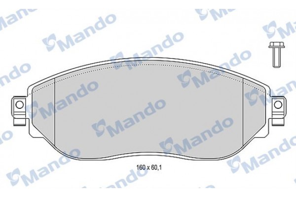 Mando Σετ τακάκια, Δισκόφρενα - MBF015048