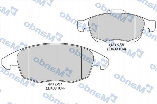 Mando Σετ τακάκια, Δισκόφρενα - MBF015238
